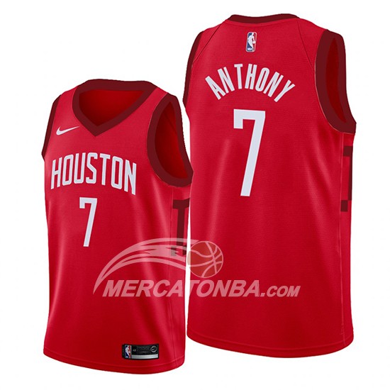 Maglia Houston Rockets Carmelo Anthony Earned Edition Rosso